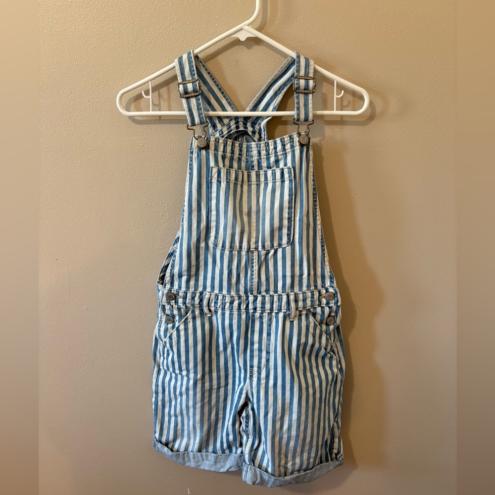GAP Kids Striped Short Overalls size XXL